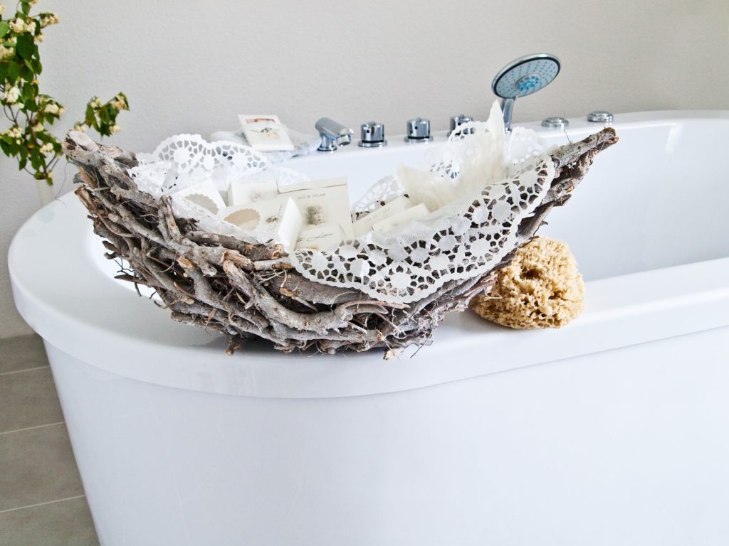 bath basket for home spa night