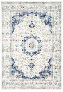 Blue rug for a cozy space.