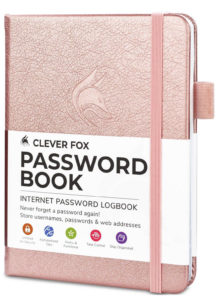 rose gold password book