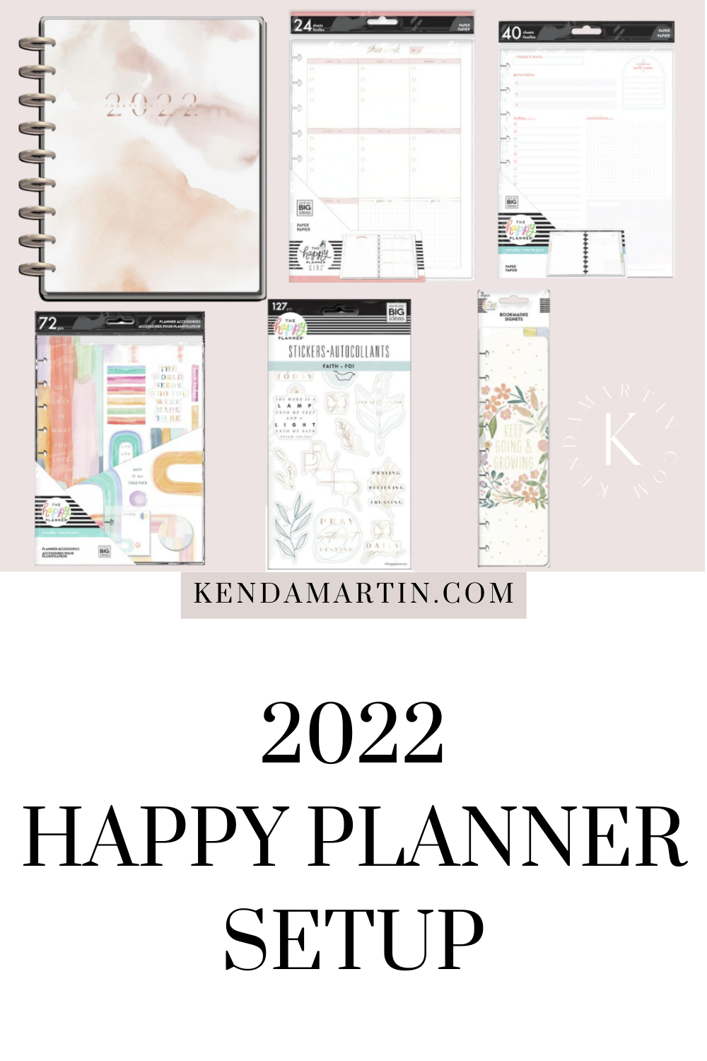 The Happy Planner Painterly Pastels Classic Accessory Pack