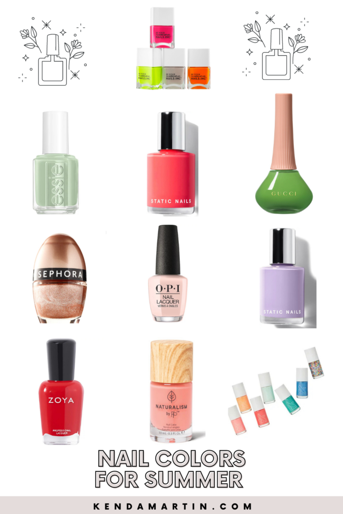 summer nail colors for pale skin.