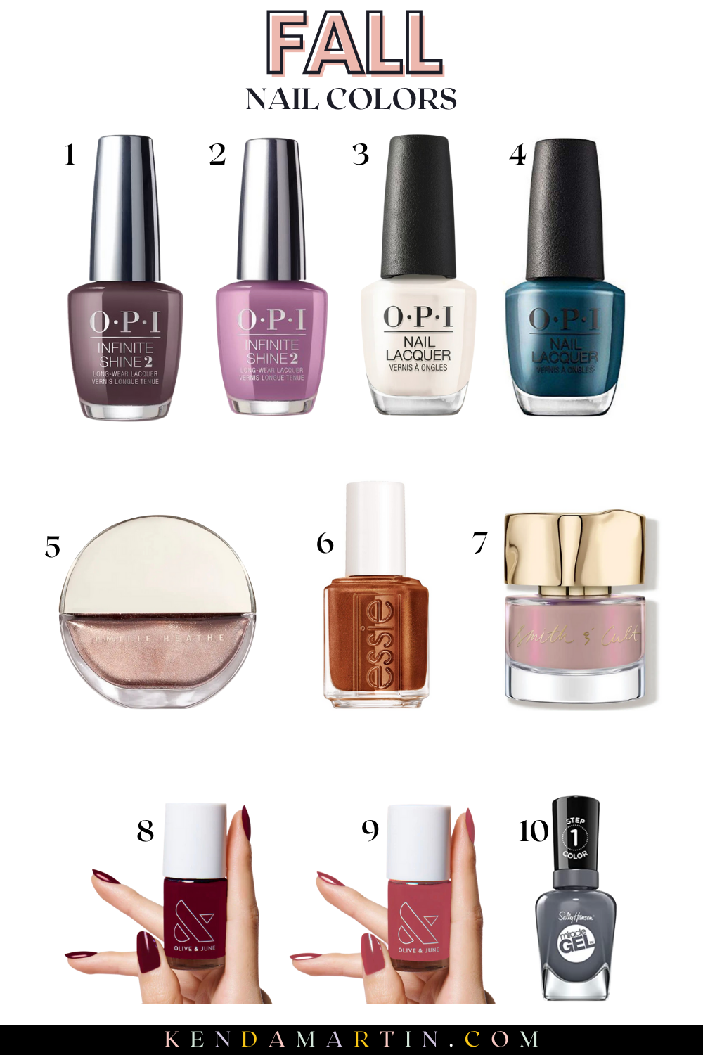 NAIL COLORS FOR FALL | Kenda Martin