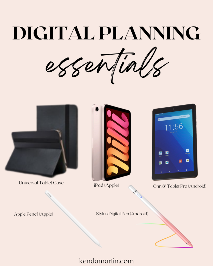 ipad for digital planning.