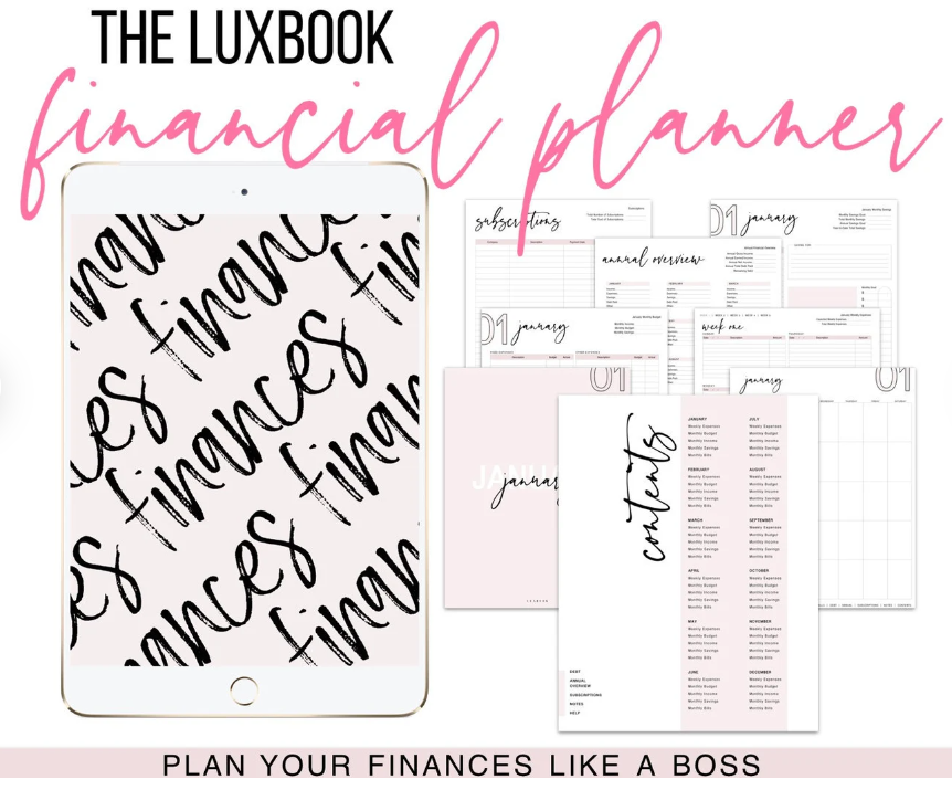 financial digital planner goodnotes