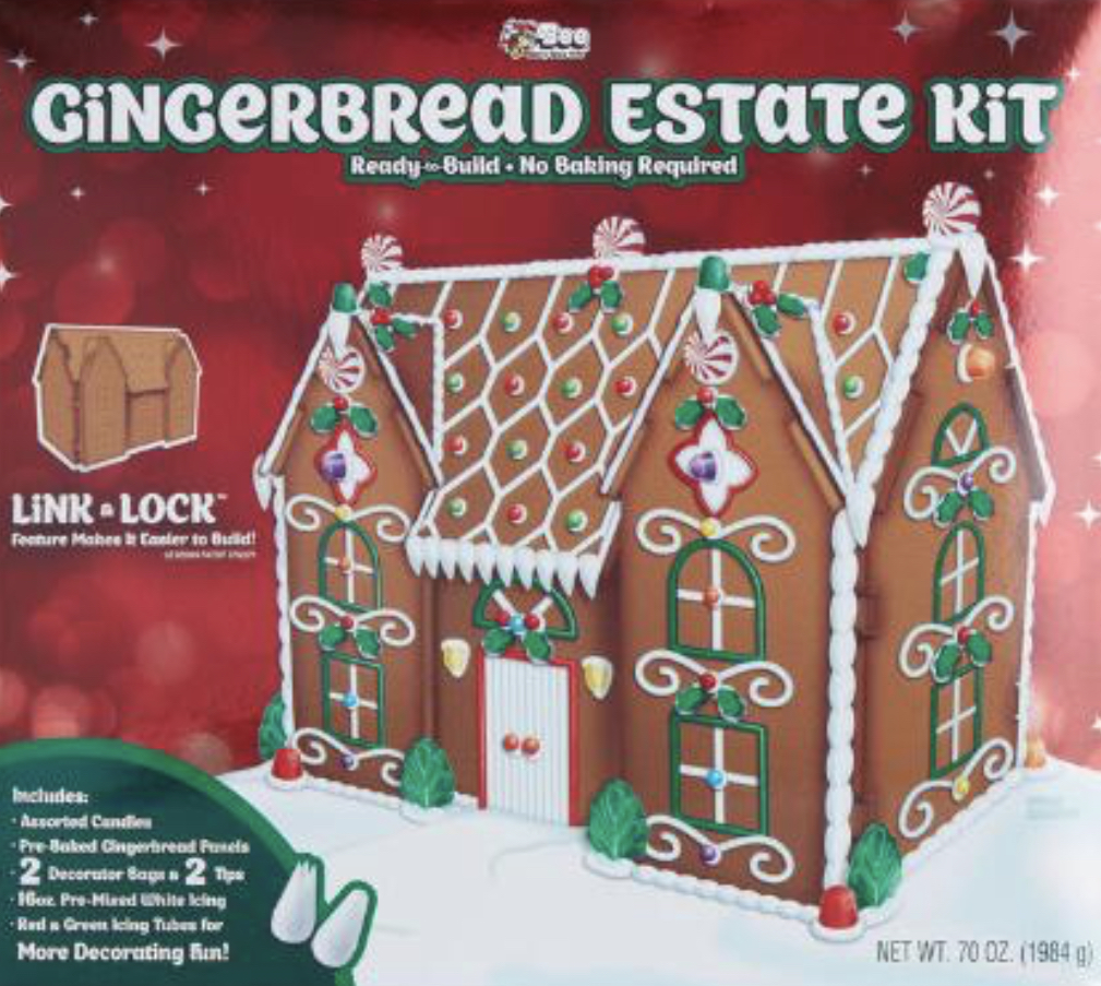 Gingerbread houses for Christmas with kit.
