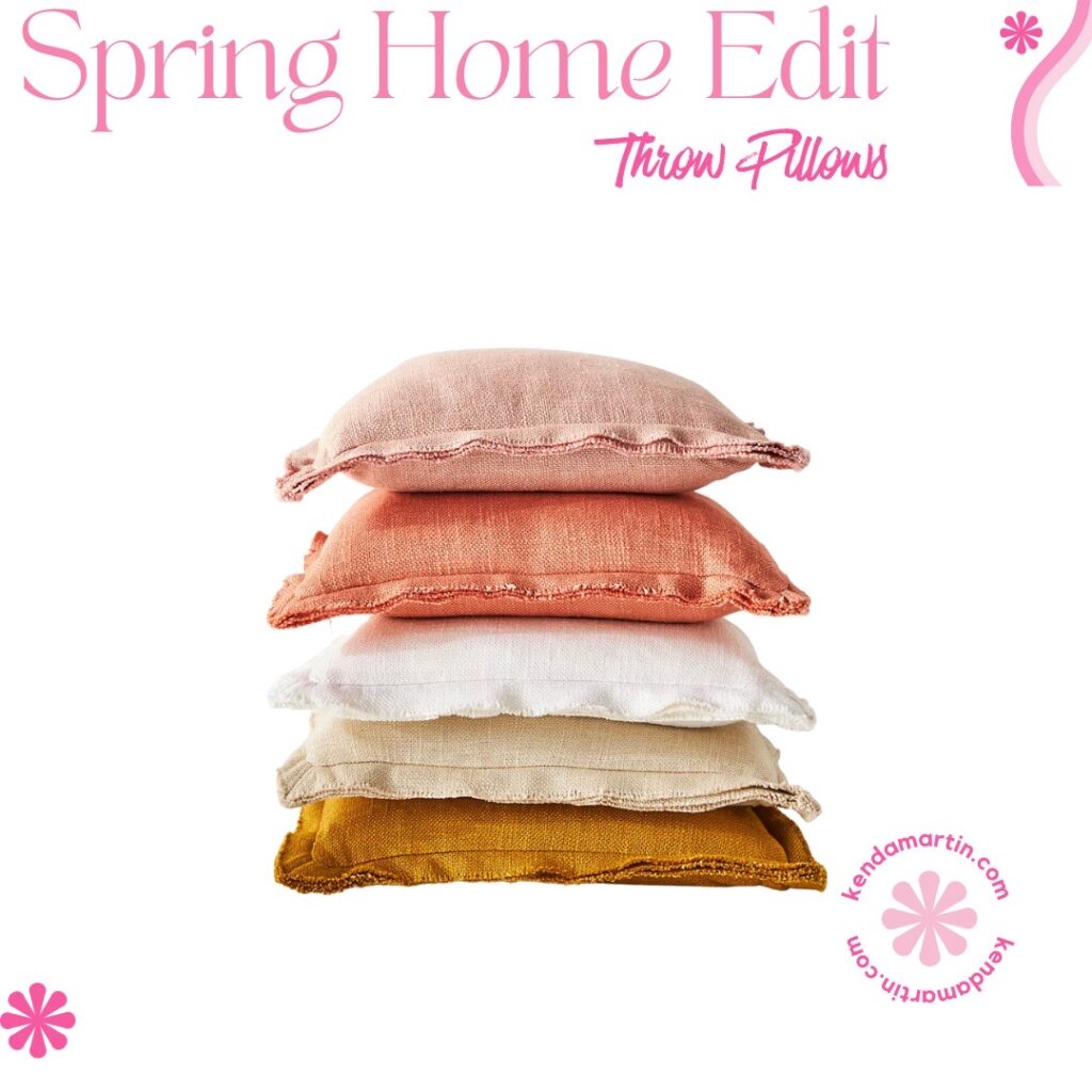spring throw pillows