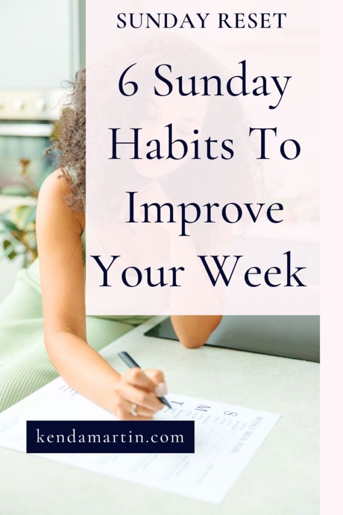 weekly habits for a productive week