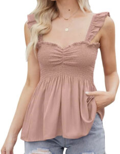 pink sleeveless tops.