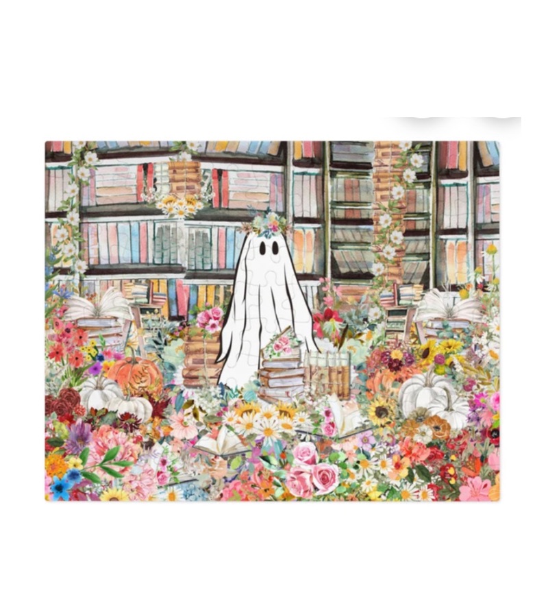 Cute ghost Halloween puzzle Etsy.