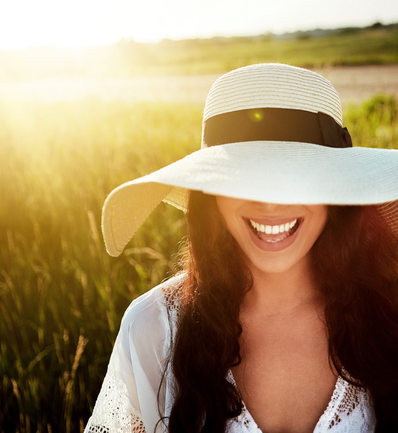 Woman thinking positively and taking risks in life. Take risks in your life.
