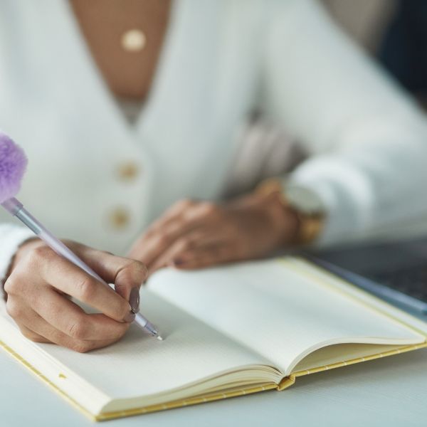 journaling aesthetic woman writing  